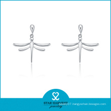 Rhodium Plated Fashion Sterling Earrings